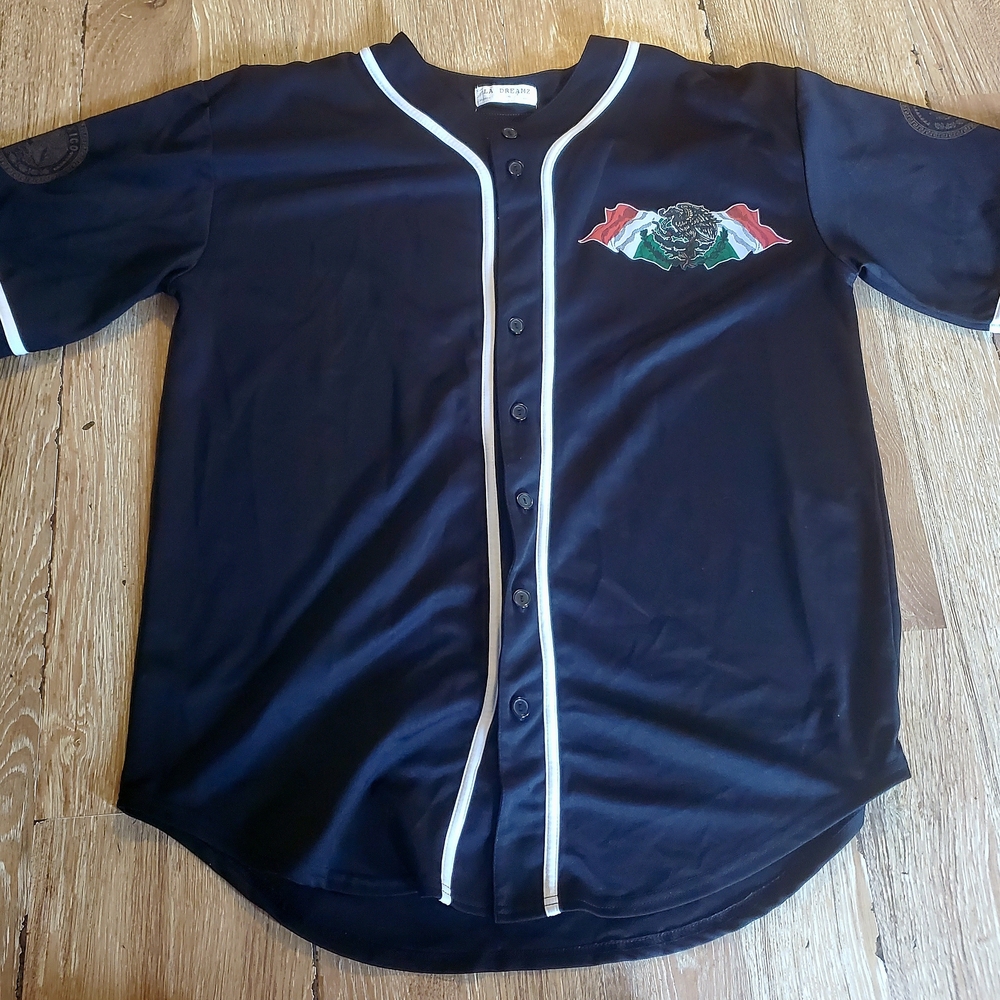 LA Dreamz Custom Mexican Black Baseball Shirt